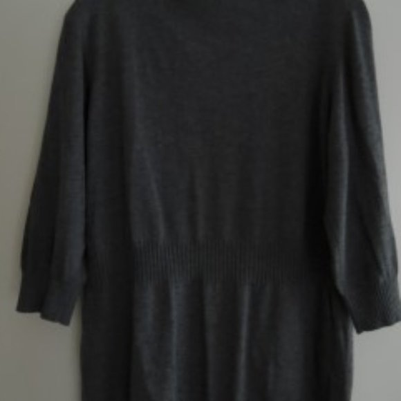 Ladies Top Size XL Open Front Cardigan Heather Gray Ribbed Knit 3/4 Sleeve NEW - Picture 5 of 10